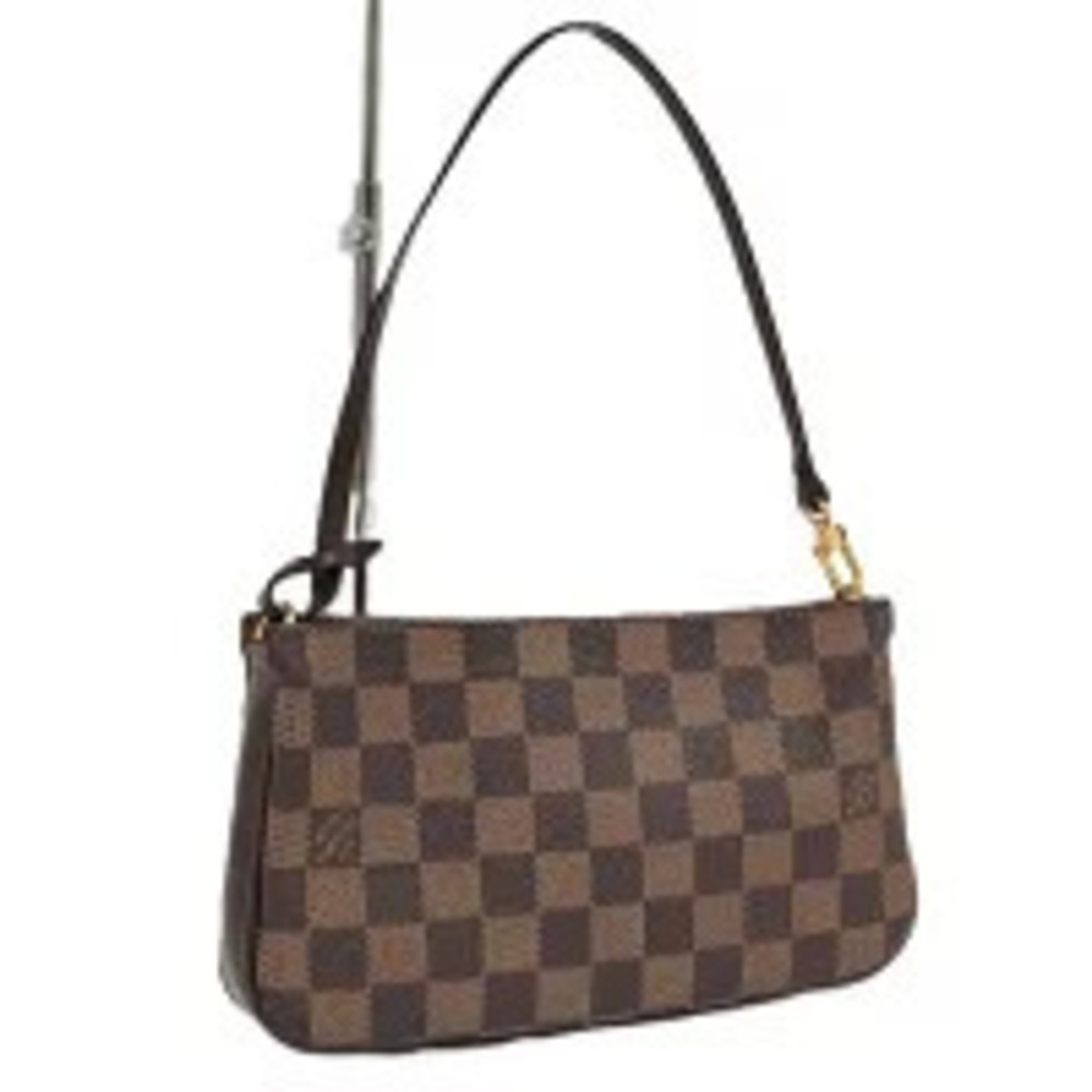 LOUIS VUITTON Navona Accessory Pouch Clutch Damier Ebene Brown